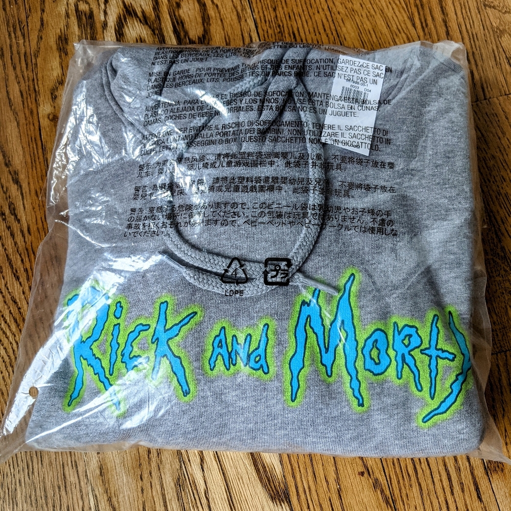 Rick and Morty Hooded Sweatshirt / Hoodie - Old Navy - Gray